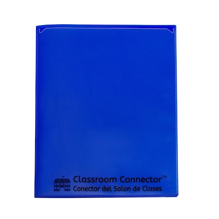 C-Line Products Classroom Connector MultiPocket SchooltoHome Portfolio, Blue, 15PK 32305